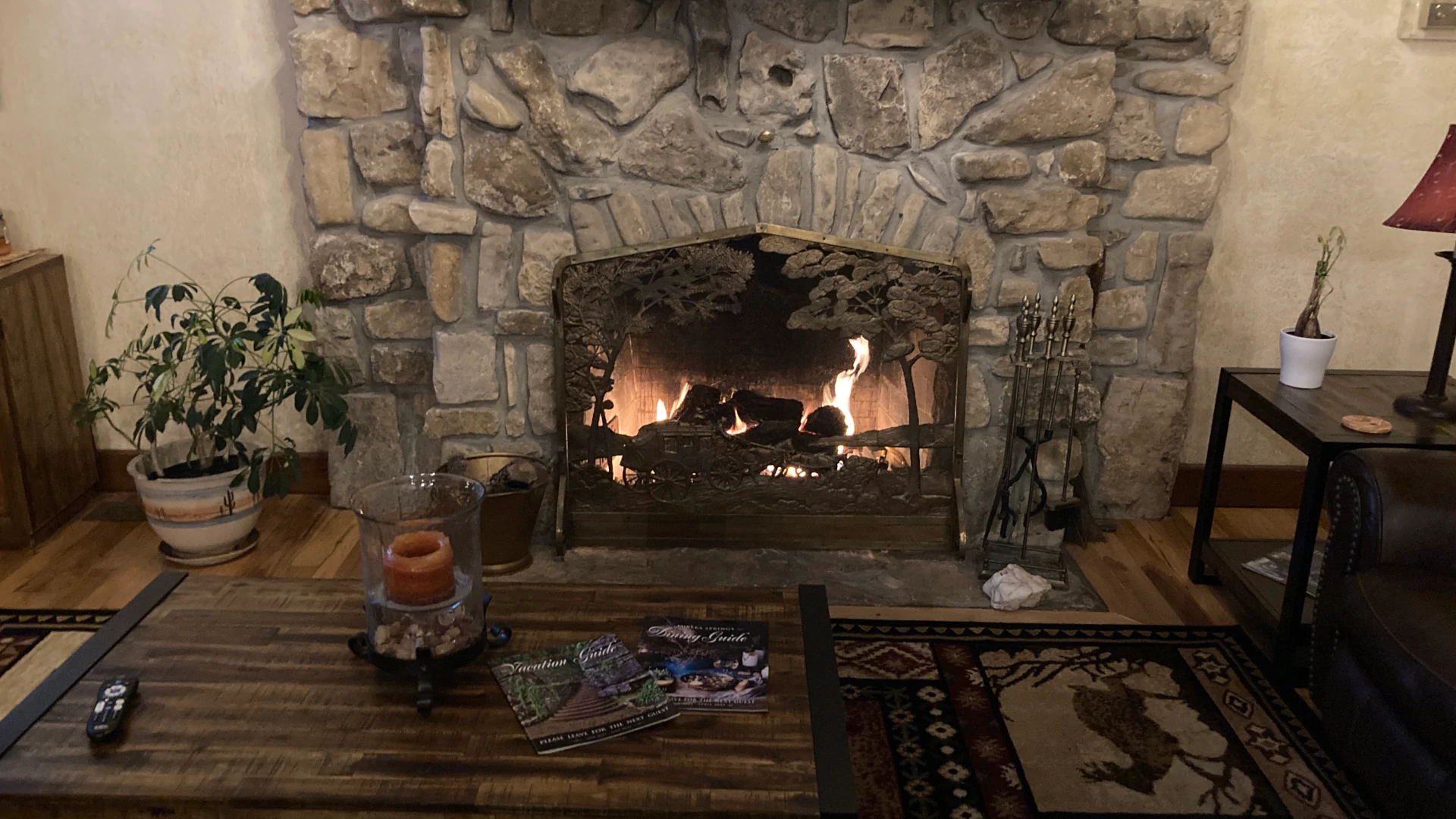 Hospitality Room fireplace